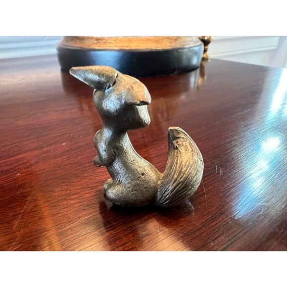 Vintage Pewtie Playmates Pewter Squirrel George Good 1982 - Picture 2 of 4